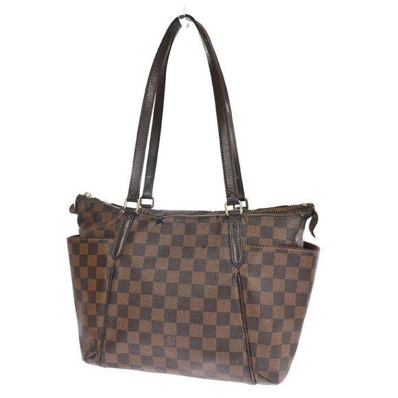 LOUIS VUITTON Logo Totally PM Shoulder Bag Damier Leather Brown - Picture 1 of 16